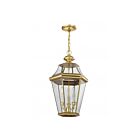 Livex Lighting 2365-02 Georgetown 3-Lumières 180W Laiton poli Luminaire Suspendu extrieur