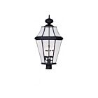 Livex Lighting Georgetown 2368-04 4-Lumières 240W Noir Lanterne de poteau extérieure