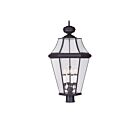 Livex Lighting Georgetown 2368-07 4-Lumières 240W Bronze Lanterne de poteau extérieure