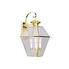 Livex Lighting Westover 2381-02 3-Lumières 180W Laiton poli Lanterne murale