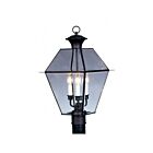 Livex Lighting Westover 2384-04 3-Lumières 180W Noir Lanterne de poteau extérieure