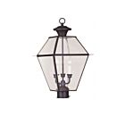 Livex Lighting Westover 2384-07 3-Lumières 180W Bronze Lanterne de poteau extérieure