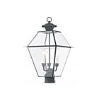 Livex Lighting Westover 2384-61 3-Lumières 180W charbon Lanterne de poteau extérieure