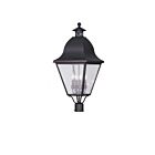 Livex Lighting Amwell 2548-07 4-Lumières 240W Bronze Lanterne de poteau extérieure