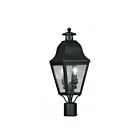 Livex Lighting Amwell 2552-04 2-Lumières 120W Noir Lanterne de poteau extérieure