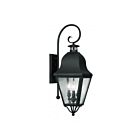 Livex Lighting 2555-04 Amwell 3-lumières 180W Noir Lanterne murale d'extérieur