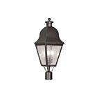 Livex Lighting Amwell 2556-07 3-Lumières 180W Bronze Lanterne de poteau extérieure