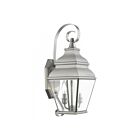 Livex Lighting 2591-91 Exeter 2-lumières 120W Nickel brossé Lanterne murale d'extérieur