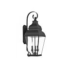 Livex Lighting 2593-04 Exeter 3-lumières 180W Noir Lanterne murale d'extérieur