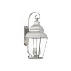 Livex Lighting 2593-91 Exeter 3-lumières 180W Nickel brossé Lanterne murale d'extérieur