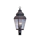 Livex Lighting Exeter 2594-07 3-Lumières 180W Bronze Lanterne de poteau extérieure