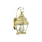 Livex Lighting 2602-01 Exeter 2-lumières 120W Laiton antique Lanterne murale d'extérieur