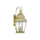 Livex Lighting 2605-01 Exeter 3-lumières 180W Laiton antique Lanterne murale d'extérieur