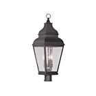 Livex Lighting Exeter 2606-07 3-Lumières 180W Bronze Lanterne de poteau extérieure