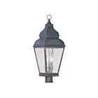 Livex Lighting Exeter 2606-61 3-Lumières 180W charbon Lanterne de poteau extérieure