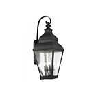 Livex Lighting 2607-04 Exeter 4-lumières 240W Noir Lanterne murale d'extérieur