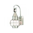 Livex Lighting 26900-91 Newburyport 1-lumière 60W Nickel brossé Lanterne murale d'extérieur