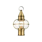 Livex Lighting Newburyport 26902-01 1-Lumière 100W Laiton antique Lanterne de poteau extérieure