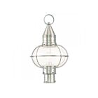 Livex Lighting Newburyport 26905-91 1-Lumière 100W Nickel brossé Lanterne de poteau extérieure