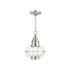 Livex Lighting 26910-91 Newburyport 1-Lumière 100W Nickel brossé Luminaire Suspendu extrieur