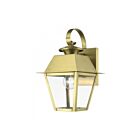 Livex Lighting 27212-08 Wentworth 1-lumière 100W Laiton naturel Lanterne murale d'extérieur