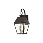 Livex Lighting 27215-07 Wentworth 2-lumières 120W Bronze avec grappe au fini laiton antique Lanterne murale d'extérieur