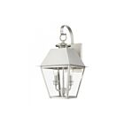 Livex Lighting 27215-91 Wentworth 2-lumières 120W Nickel brossé Lanterne murale d'extérieur