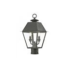 Livex Lighting Wentworth 27216-61 2-Lumières 120W charbon Lanterne de poteau extérieure