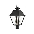 Livex Lighting Wentworth 27219-04 3-Lumières 180W Noir Lanterne de poteau extérieure