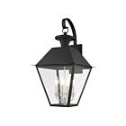 Livex Lighting 27222-04 Wentworth 4-lumières 240W Noir Lanterne murale d'extérieur