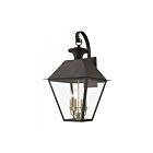 Livex Lighting 27222-07 Wentworth 4-lumières 240W Bronze avec grappe au fini laiton antique Lanterne murale d'extérieur