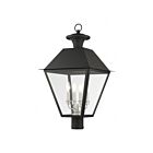 Livex Lighting Wentworth 27223-04 4-Lumières 240W Noir Lanterne de poteau extérieure