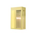 Livex Lighting 27413-12 Lafayette 1-lumière 100W Laiton satiné avec panneaux en laiton poli martelé Lanterne murale d'extérieur