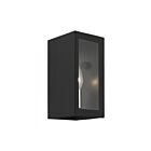 Livex Lighting 29121-14 Winfield 1-lumière 60W Noir texturé avec bougies en nickel brossé Lanterne murale d'extérieur