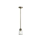 Livex Lighting 40021-01 Lawrenceville 1-Lumière 100W Laiton antique Suspendu