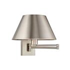 Livex Lighting Swing 40030-91 100W 1-Lumière Nickel brossé Applique Murale