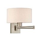 Livex Lighting Swing 40037-91 100W 1-Lumière Nickel brossé Applique Murale