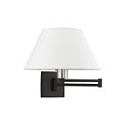 Livex Lighting Swing 40039-04 100W 1-Lumière Noir avec accents de nickel brossé Applique Murale