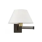 Livex Lighting Swing 40039-07 100W 1-Lumière Bronze avec accents de laiton antique Applique Murale