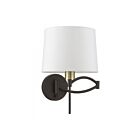 Livex Lighting Swing 40044-07 60W 1-Lumière Bronze avec accents de laiton antique Applique Murale