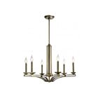 Livex Lighting 40056-01 Trumbull 6-lumières 360W Laiton antique Lustre