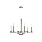 Livex Lighting 40056-91 Trumbull 6-lumières 360W Nickel brossé Lustre