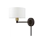 Livex Lighting Swing 40080-07 60W 1-Lumière Bronze avec accents de laiton antique Applique Murale