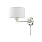 Livex Lighting Swing 40080-91 60W 1-Lumière Nickel brossé Applique Murale