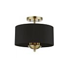 Livex Lighting Huntington 40111-01 3-Lumières 120W Laiton antique Plafonnier Semi Encastré
