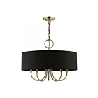 Livex Lighting 40115-01 Huntington 5-lumières 300W Laiton antique Lustre