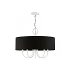 Livex Lighting 40115-03 Huntington 5-lumières 300W Blanc Lustre