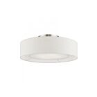 Livex Lighting Ellsworth 40144-91 4-Lumières 160W Nickel brossé avec des accents blancs brillants Plafonnier Semi Encastré