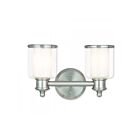 Livex Lighting 40212-91 Middlebush 2-Lights 200W Nickel brossé Luminaire de vanité