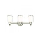Livex Lighting 40213-35 Middlebush 3-Lights 300W Nickel brossé Luminaire de vanité